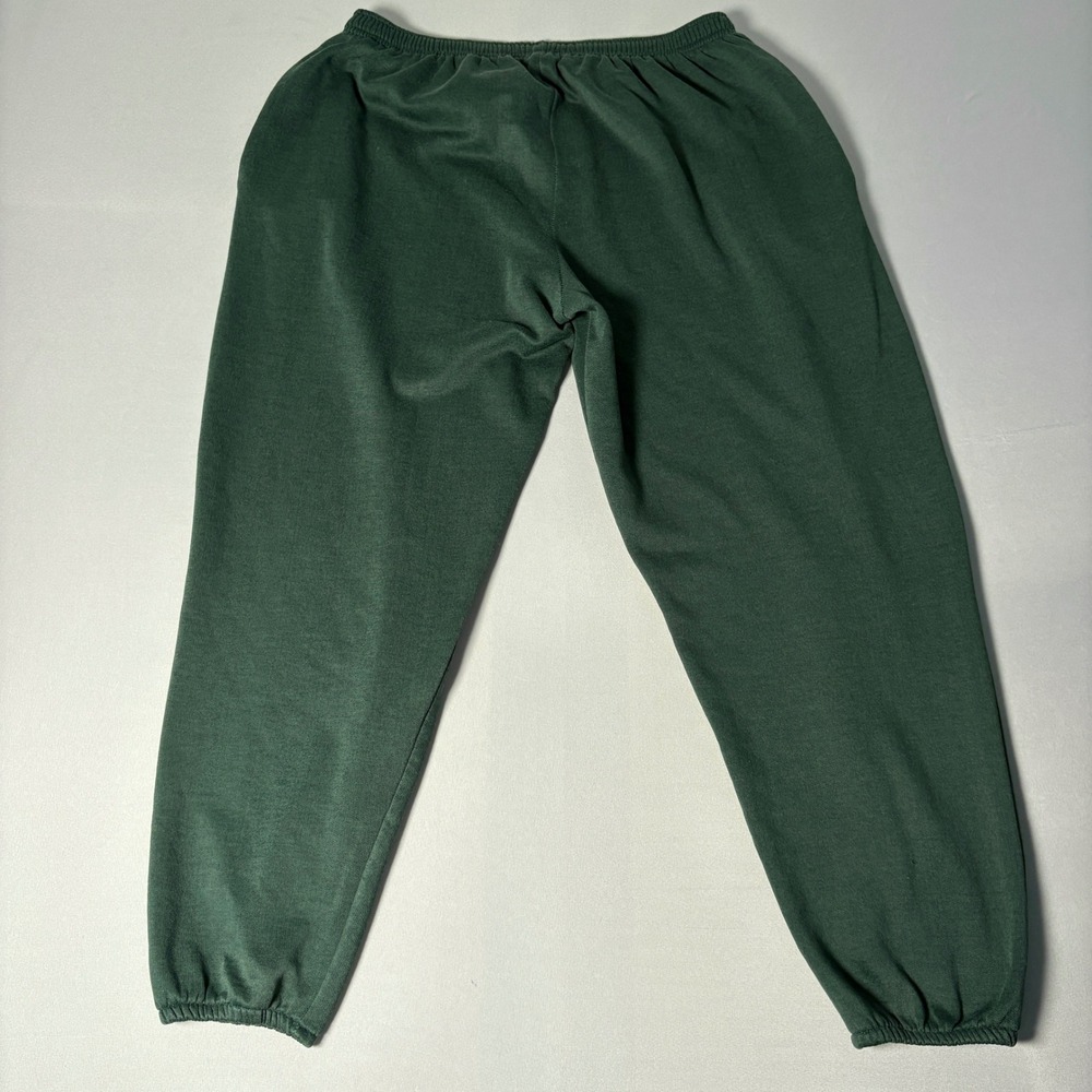 Nike Script Logo Sweatpants Mens Forest Green Elastic Waist Cuffed Joggers 32x27 - Picture 4 of 6